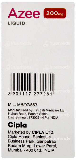 Azee 200mg Peppermint & Orange Flavour Liquid 15ml