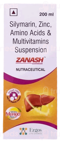 Zanash Mango Flavour Sugar Free Suspension 200Ml Zanash Mango Flavour Sugar Free Suspension 200Ml