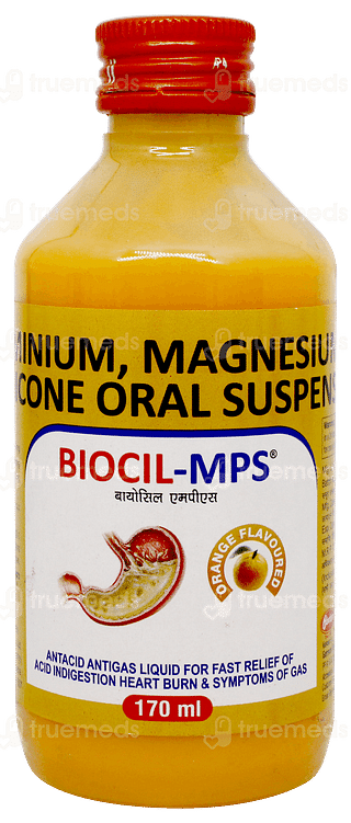 Biocil Mps Orange Flavour Oral Suspension 170 ML