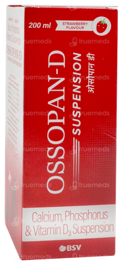 Ossopan D Strawberry Flavour Suspension 200ml Ossopan D Strawberry Flavour Suspension 200ml