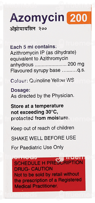 Azomycin 200 Peppermint And Orange Flavour Suspension 15ml