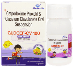 Gudcef Cv 100 Mango & Tutti Frutti Flavour Dry Syrup 30ml