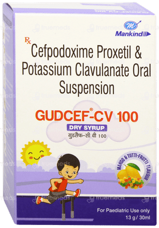 Gudcef Cv 100 Mango & Tutti Frutti Flavour Dry Syrup 30ml