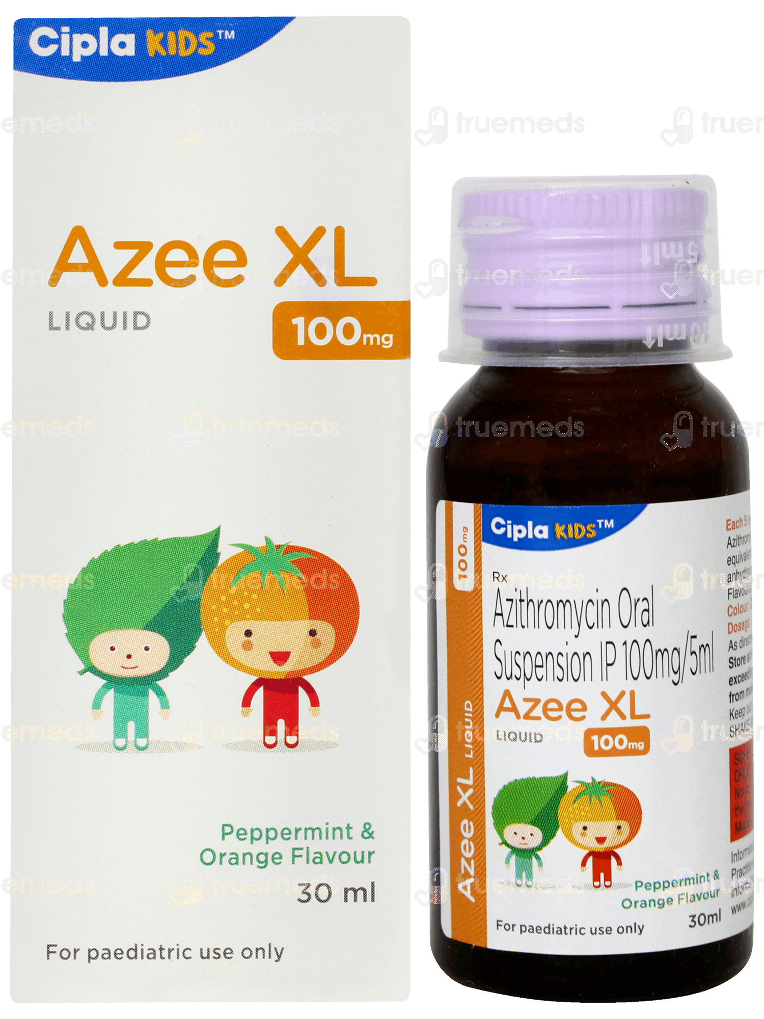 Azee Xl 100mg Peppermint Orange Flavour Liquid 30ml - उपयोग, साइड ...