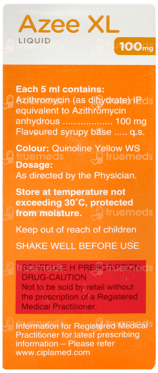 Azee Xl 100mg Peppermint & Orange Flavour Liquid 30ml