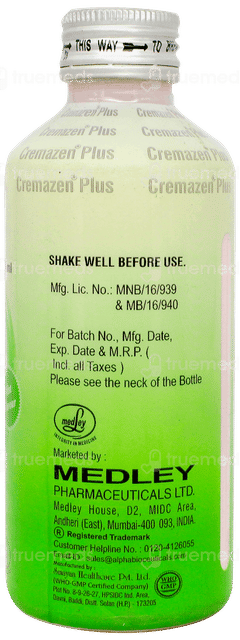 Cremazen Plus Mint Flavour 225ml