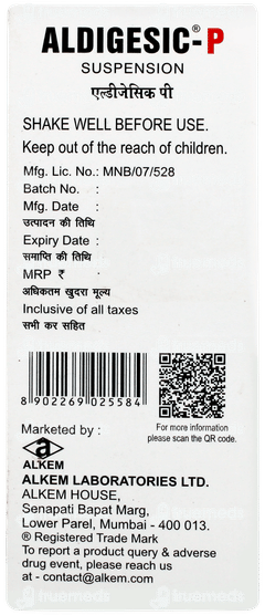 Aldigesic P Mango Flavour Suspension 60ml