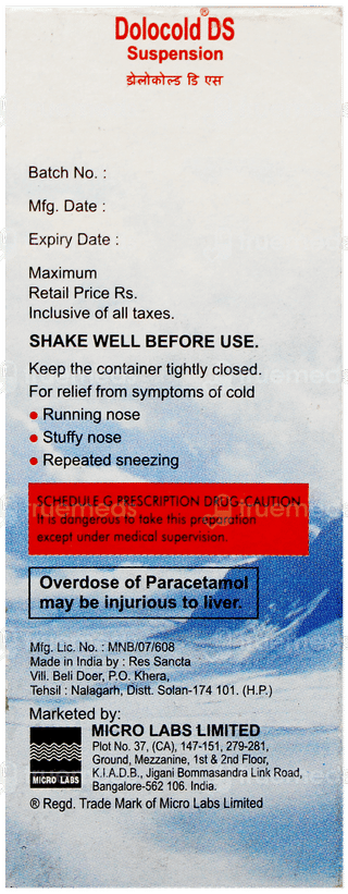 Dolocold Ds Suspension 60ml