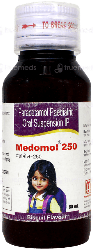 Medomol 250 Biscuit Flavour Suspension 60Ml