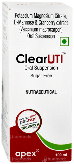 Clear Uti Sugar Free Suspension 100ml