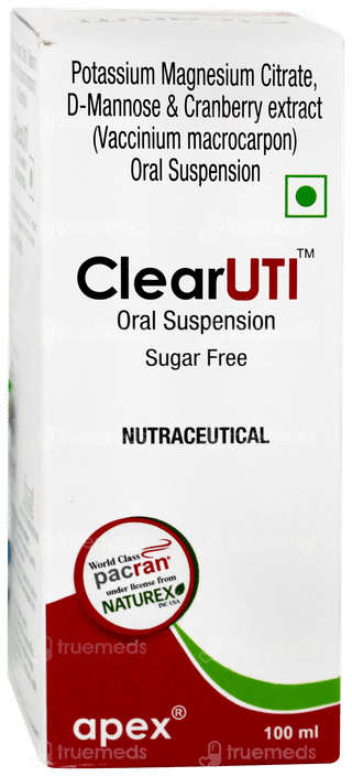 Clear Uti Sugar Free Suspension 100ml