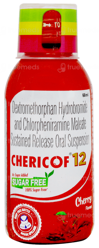 Chericof 12 Cherry Flavour Sugar Free Suspension 60ml