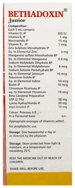 Bethadoxin Junior Mix Fruit Flavour Suspension 100Ml