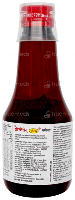 Softeron Gold New Strawberry Flavour Suspension 150ml
