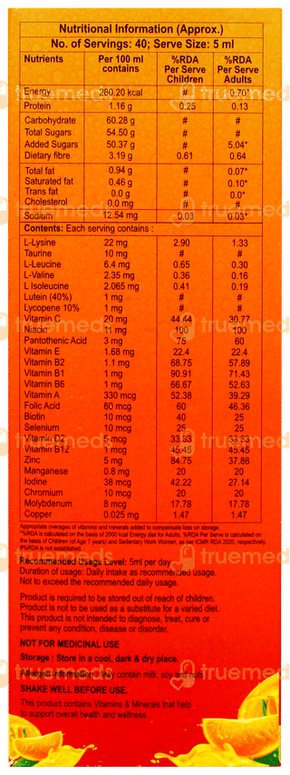 Nurokind Gold Orange Flavour Suspension 200ml