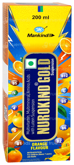 Nurokind Gold Orange Flavour Suspension 200ml