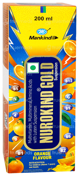 Nurokind Gold Orange Flavour Suspension 200ml
