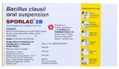 Sporlac 2b 10 Mini Bottles Of 5ml Suspension