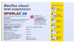 Sporlac 2b 10 Mini Bottles Of 5ml Suspension