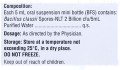 Sporlac 2b 10 Mini Bottles Of 5ml Suspension