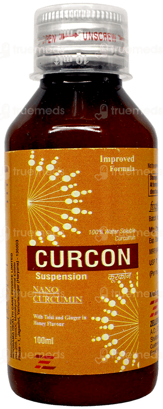 Curcon Improved Formula With Tulsi And Ginger In Honey Flavour Suspension 100ml
