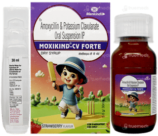 Moxikind Cv Forte Strawberry Flavour Dry Syrup 30ml