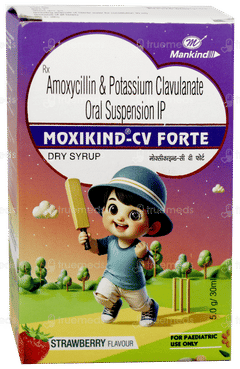 Moxikind Cv Forte Strawberry Flavour Dry Syrup 30ml Moxikind Cv Forte Strawberry Flavour Dry Syrup 30ml