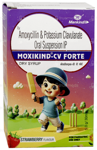 Moxikind Cv Forte Strawberry Flavour Dry Syrup 30ml