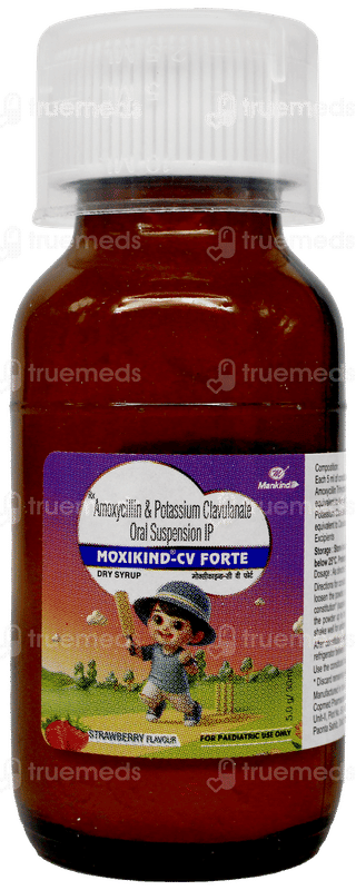 Moxikind Cv Forte Strawberry Flavour Dry Syrup 30ml