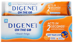 Digene Insta On The Go Orange Flavour Shots 10ml Pack Of 5 Suspensions