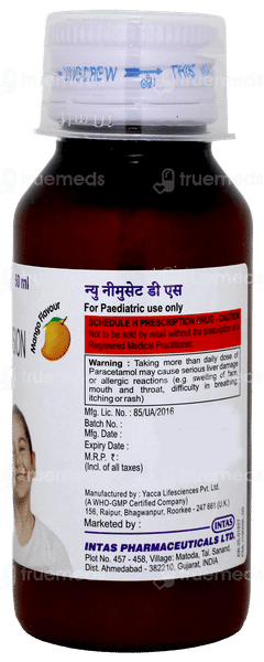 Nimucet Ds New Mango Flavour Suspension 60ml Nimucet Ds New Mango Flavour Suspension 60ml