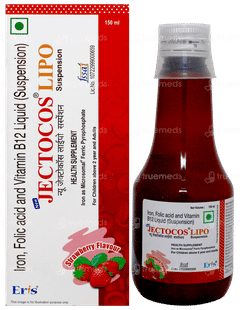 Jectocos Lipo New Strawberry Flavour Suspension 150Ml