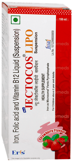 Jectocos Lipo New Strawberry Flavour Suspension 150Ml
