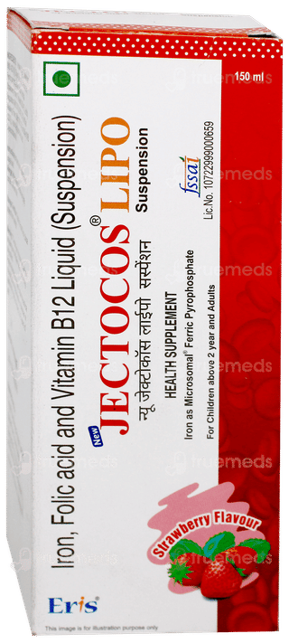 Jectocos Lipo New Strawberry Flavour Suspension 150Ml