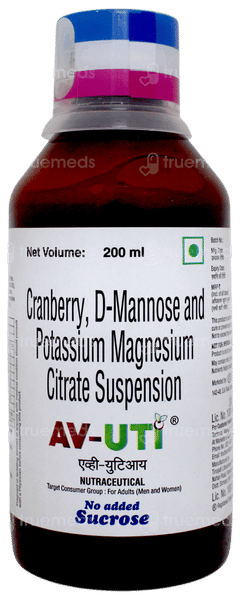 Av Uti No Added Sucrose Suspension 200ml