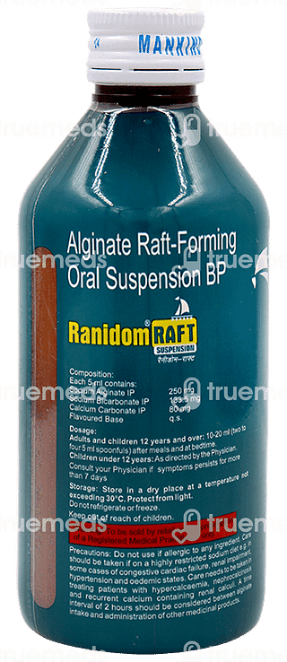 Ranidom Raft Peppeermint Flavour Sugar Free Suspension 200ml