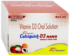 Calciquick D3 Nano Lychee Flavour Sugar Free Solution 5ml