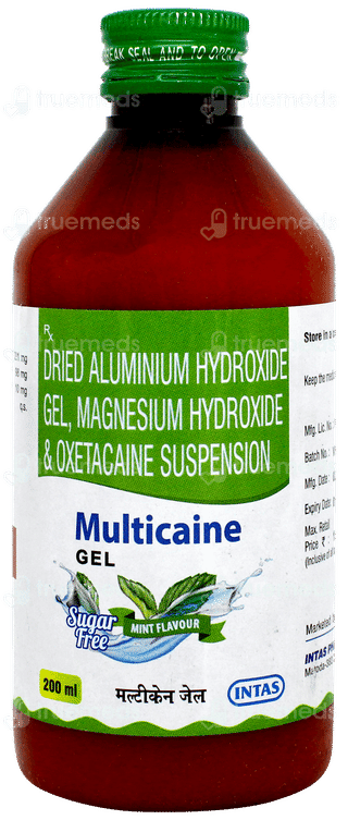 Multicaine Mint Flavour Sugar Free Gel 200ml