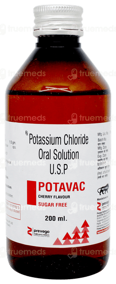 Potavac Cherry Flavour Sugar Free Solution 200ml