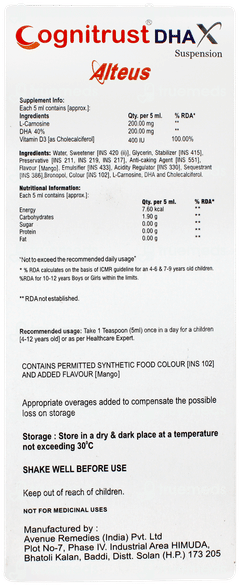 Cognitrust Dha X Mango Flavour Sugar Free Suspension 200ml