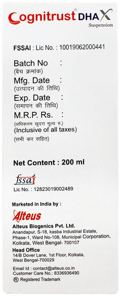 Cognitrust Dha X Mango Flavour Sugar Free Suspension 200ml