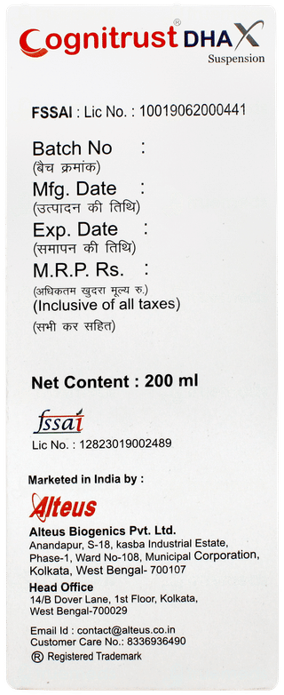 Cognitrust Dha X Mango Flavour Sugar Free Suspension 200ml