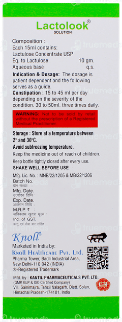 Lactolook Sugar Free Solution 200ml