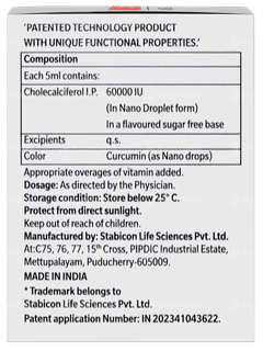 Uns D3 Nano 60k IU Sugar Free Solution 5ml