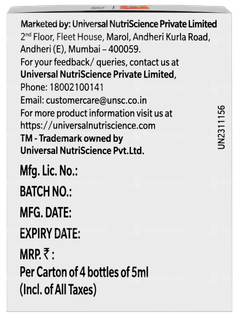 Uns D3 Nano 60k IU Sugar Free Solution 5ml