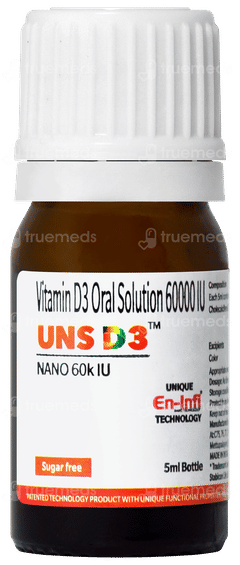 Uns D3 Nano 60k IU Sugar Free Solution 5ml