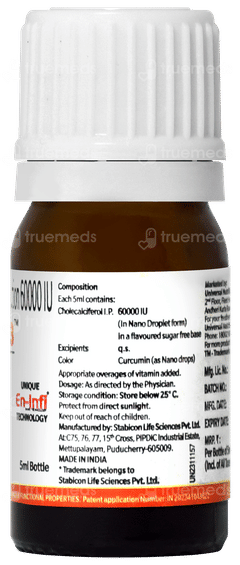 Uns D3 Nano 60k IU Sugar Free Solution 5ml