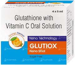 Glutiox Nano Shot Orange Flavour Sugar Free Solution 5ml