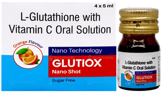 Glutiox Nano Shot Orange Flavour Sugar Free Solution 5Ml