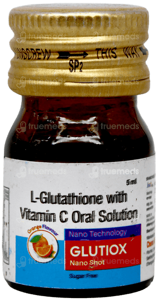 Glutiox Nano Shot Orange Flavour Sugar Free Solution 5Ml